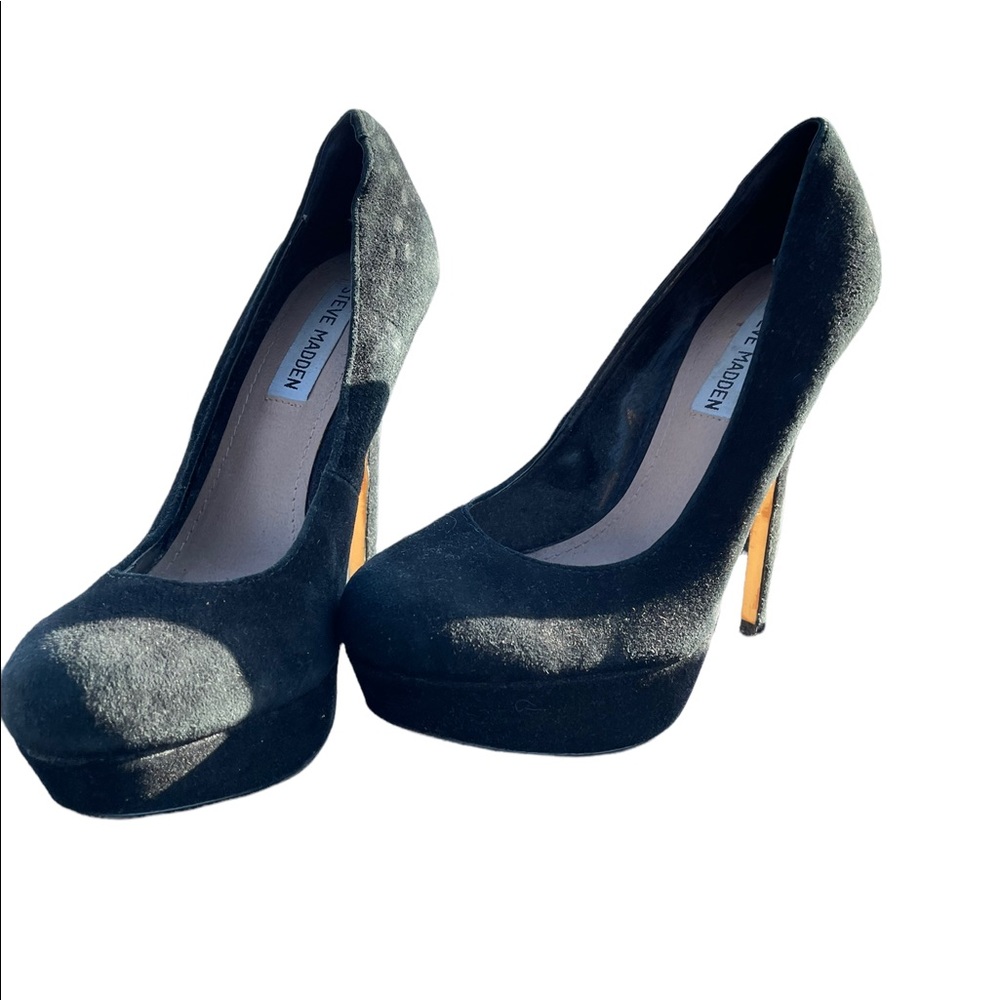 Steve Madden Suede Platform Rounded Toe Stiletto … - image 2